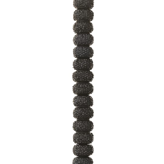 12 Packs: 30 ct. (360 total) Black Resin Rondelle Beads, 10mm by Bead Landing™